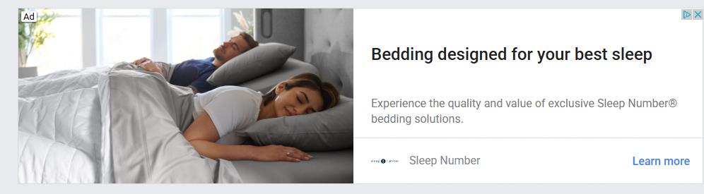 Sleep Number campaigns first seen Feb 2025.