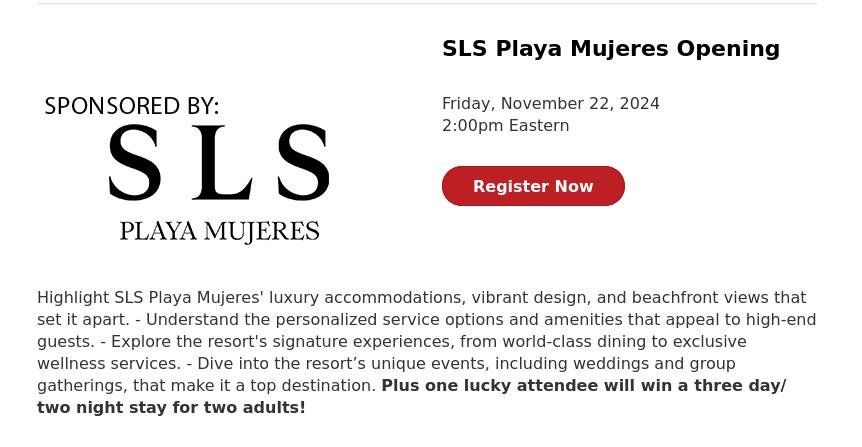 SBE Entertainment Group campaigns first seen Nov 2024.