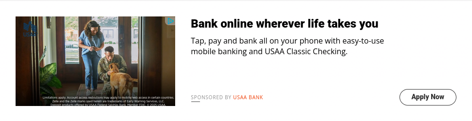 USAA Bank campaigns first seen Jun 2026.