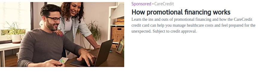 CareCredit campaigns first seen Aug 2025.