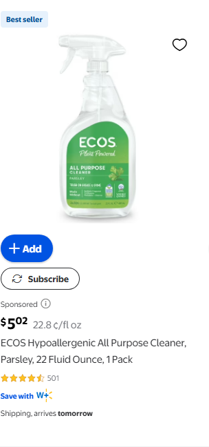 Earth Friendly Products campaigns first seen Sep 2025.