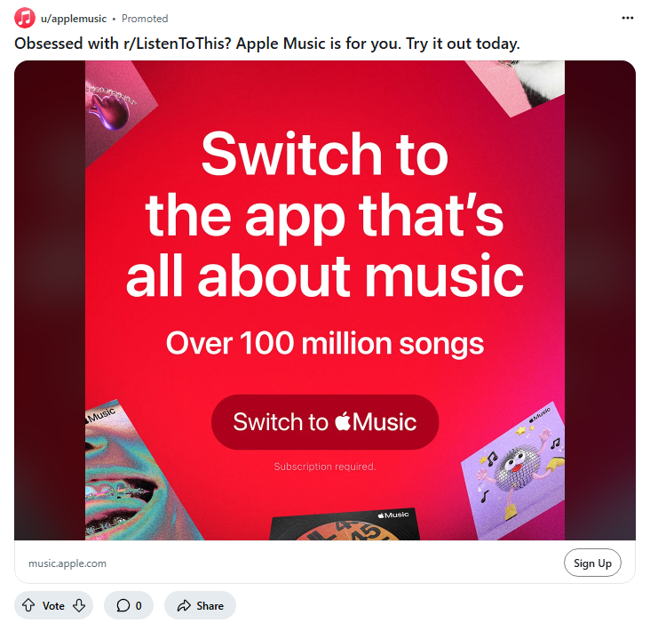 Apple Music campaigns first seen Jun 2025.