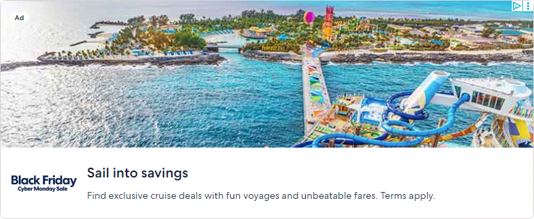 Royal Caribbean Cruises campaigns first seen Nov 2025.