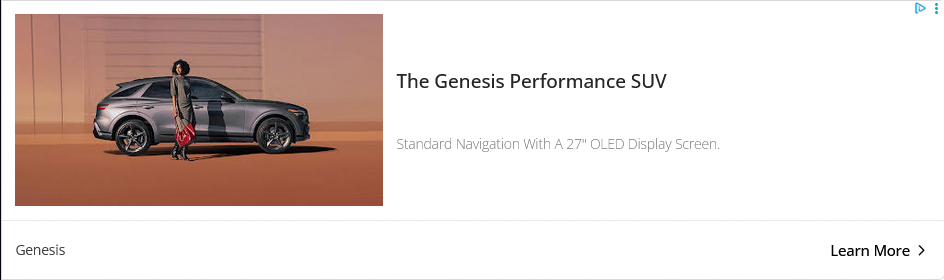Genesis Motor campaigns first seen Jan 2026.