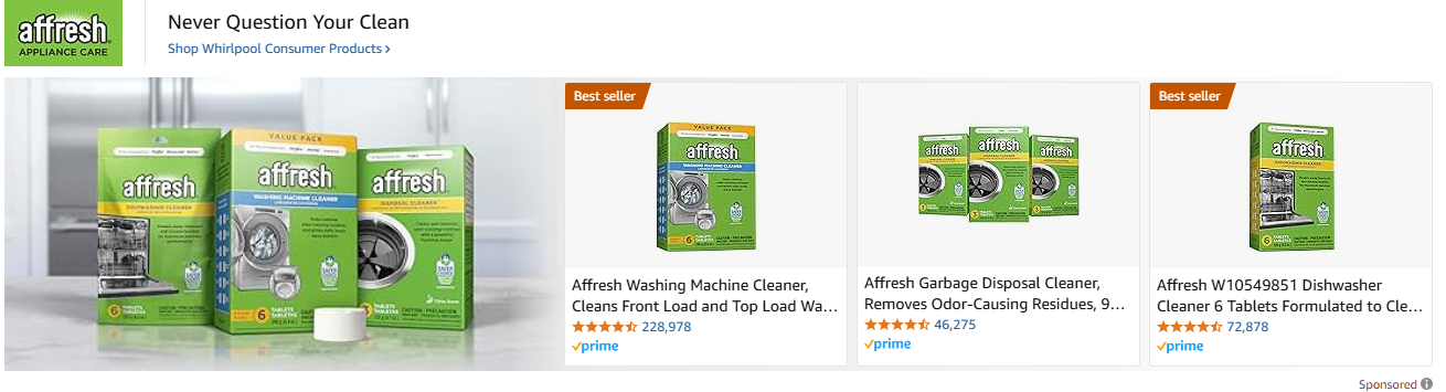 Affresh Cleaners campaigns first seen Mar 2025.