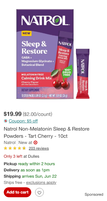 Natrol campaigns first seen Jun 2025.