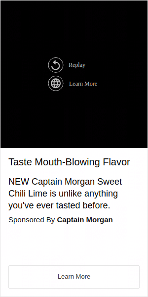 Captain Morgan Rum campaigns first seen May 2025.