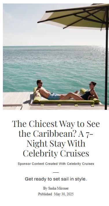 Celebrity Cruises campaigns first seen Jan 2026.