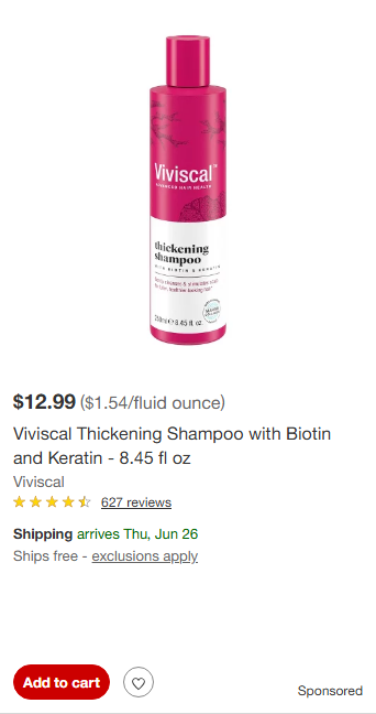 Viviscal campaigns first seen Jun 2025.