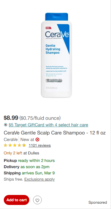 CeraVe campaigns first seen Mar 2025.