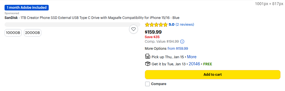 Western Digital campaigns first seen Jan 2026.