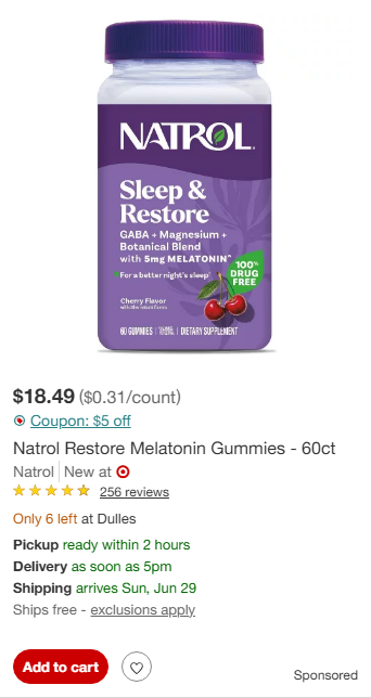 Natrol campaigns first seen Jun 2025.