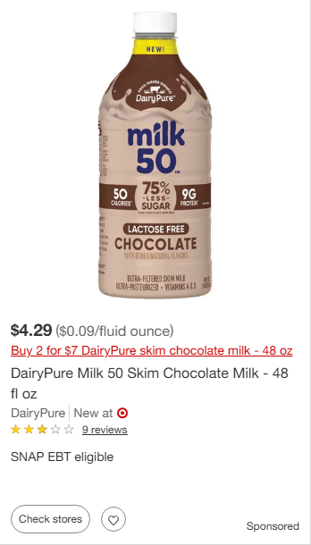 Dean Foods campaigns first seen Feb 2025.