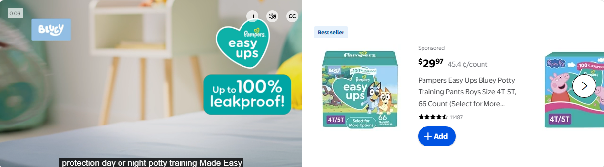 Pampers campaigns first seen Jun 2025.