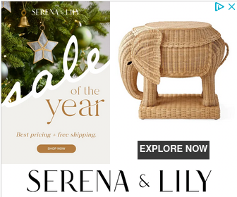 Serena & Lily campaigns first seen Nov 2025.