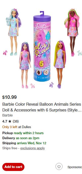 Barbie campaigns first seen Nov 2025.