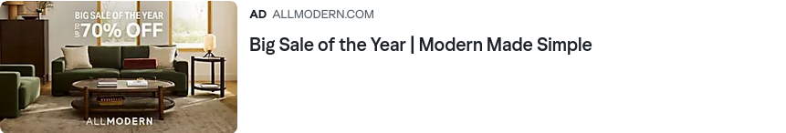 AllModern campaigns first seen Oct 2025.