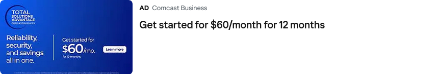 Comcast Business campaigns first seen Mar 2026.