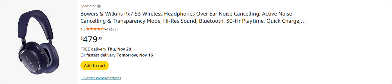 Sound United campaigns first seen Nov 2025.