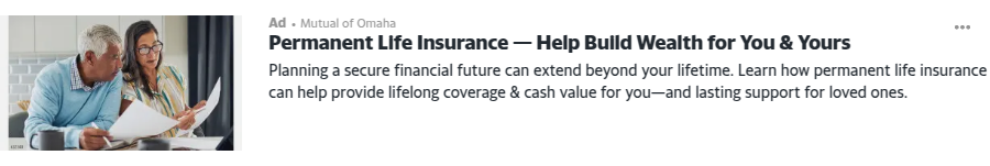 Mutual of Omaha Insurance campaigns first seen Jan 2025.