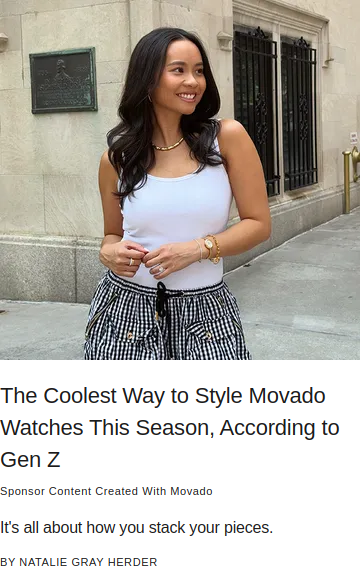 Movado Group campaigns first seen Jun 2025.