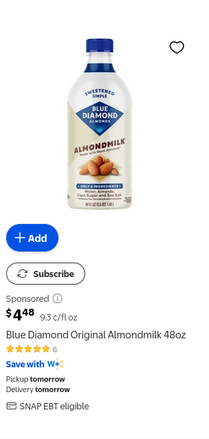 Blue Diamond Almonds campaigns first seen Feb 2026.