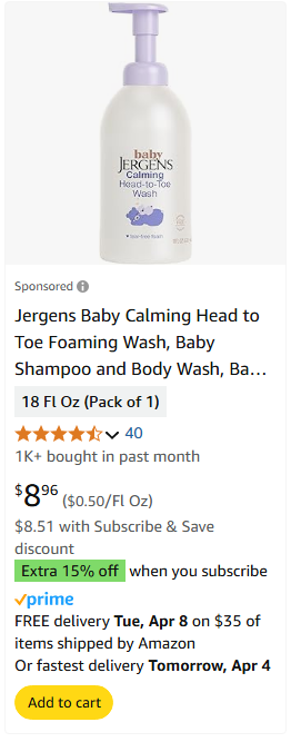 Jergens campaigns first seen Apr 2025.