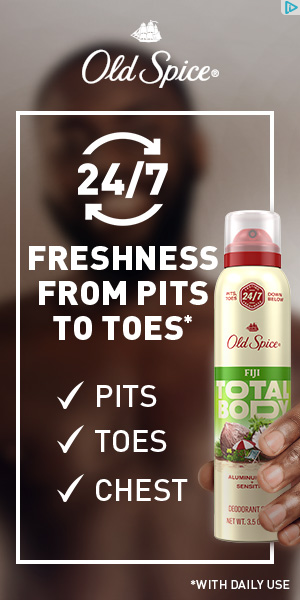 Old Spice campaigns first seen Oct 2024.