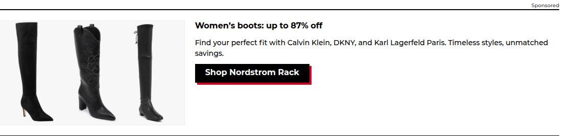 Nordstrom Rack campaigns first seen Jan 2025.