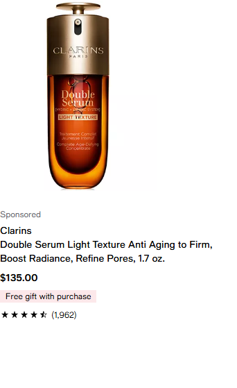 Clarins USA campaigns first seen Apr 2025.