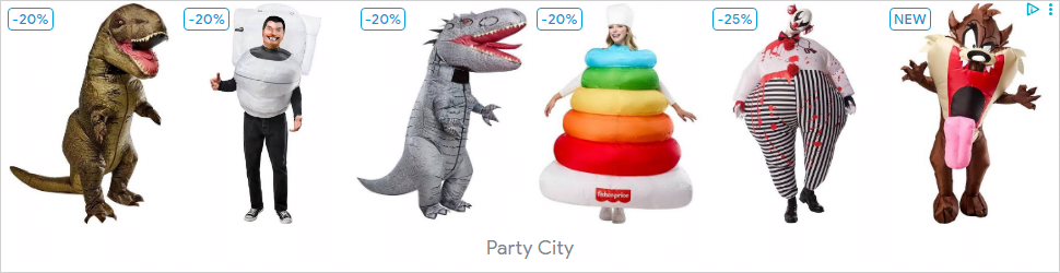 Party City campaigns first seen Oct 2025.