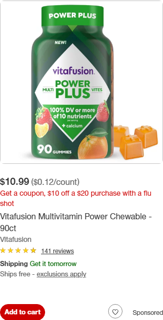 VitaFusion campaigns first seen Oct 2025.