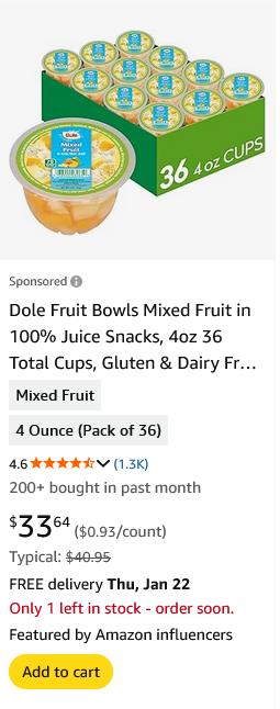 Dole Food campaigns first seen Jan 2026.