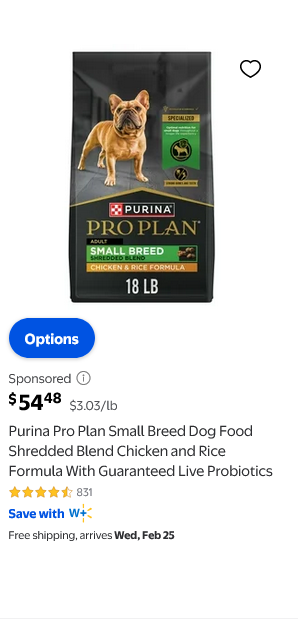 Purina Pro Plan Dog Food campaigns first seen Feb 2026.