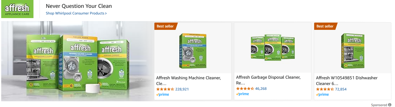 Affresh Cleaners campaigns first seen Mar 2025.