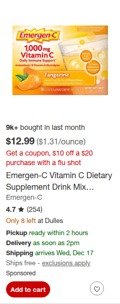 Emergen-C campaigns first seen Dec 2025.