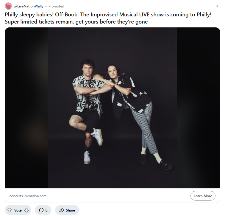 Live Nation Entertainment campaigns first seen Dec 2024.