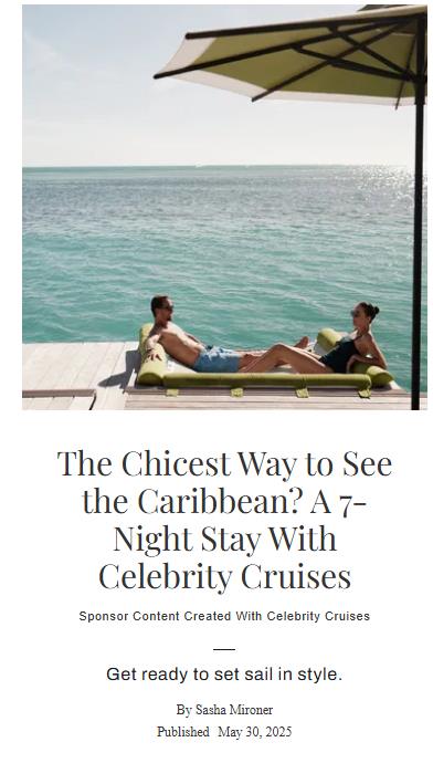Celebrity Cruises campaigns first seen Jan 2026.
