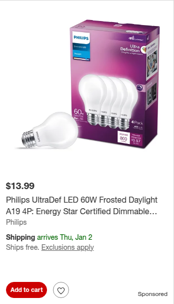 Philips campaigns first seen Dec 2024.