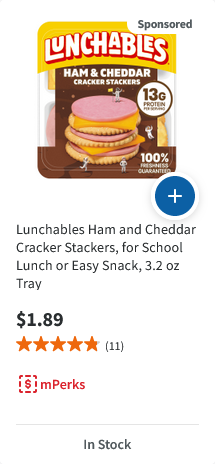 Lunchables campaigns first seen Aug 2025.