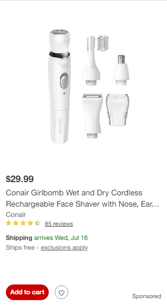 Conair campaigns first seen Jul 2025.