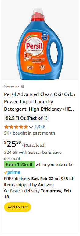 Persil campaigns first seen Feb 2025.