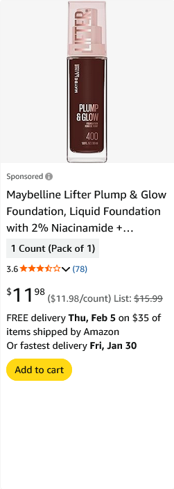 Maybelline campaigns first seen Jan 2026.