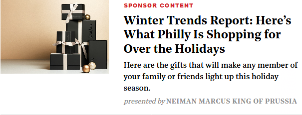 The Neiman Marcus Group, Advertising Profile