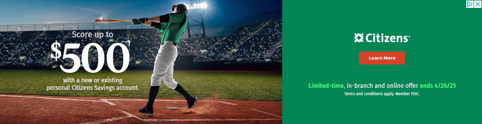 Citizens Financial Group campaigns first seen Apr 2025.