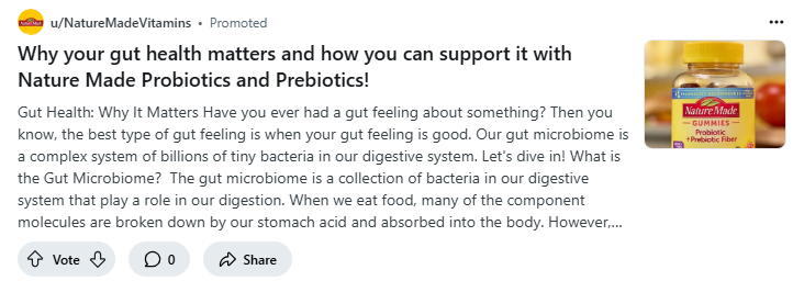 Nature Made campaigns first seen Jul 2025.