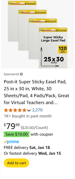 Post-it Brand campaigns first seen Jan 2025.