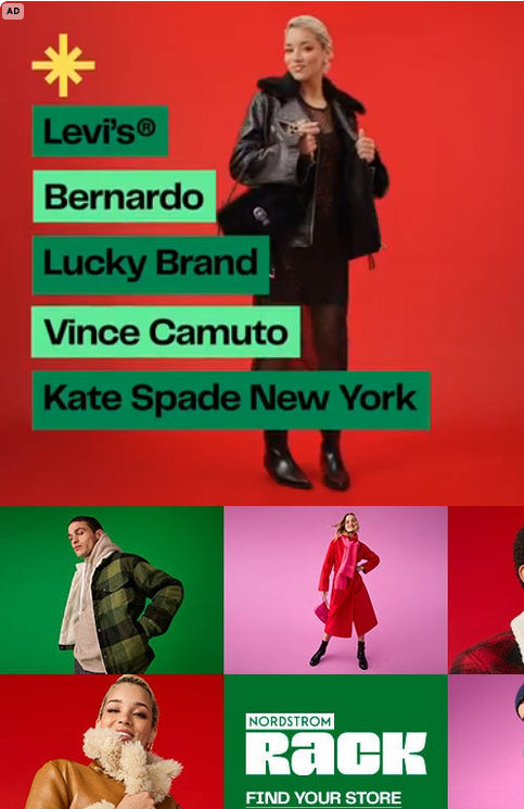 Nordstrom campaigns first seen Dec 2025.