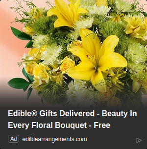 Edible Arrangements campaigns first seen Oct 2025.