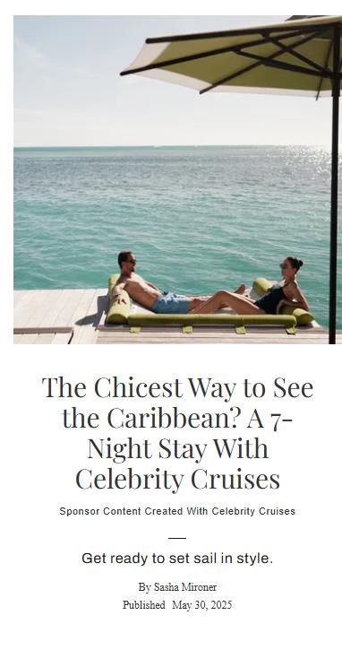 Celebrity Cruises campaigns first seen Jan 2026.